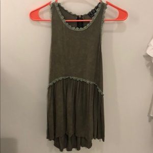 Green Racerback Hi-Lo Tank